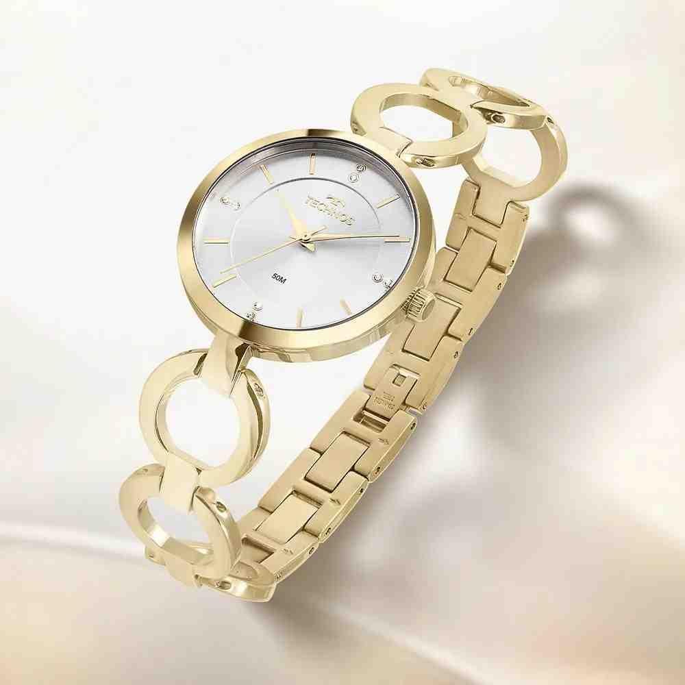 Relógio Dourado Elos Feminino Technos 2035MWM/1K Dourado 2