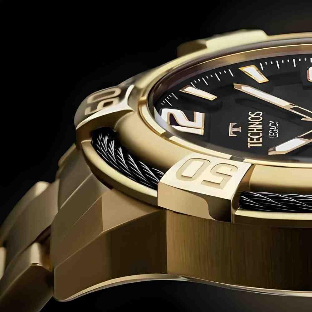 Relógio Dourado Masculino Technos Legacy 2317AD/1P Dourado 3