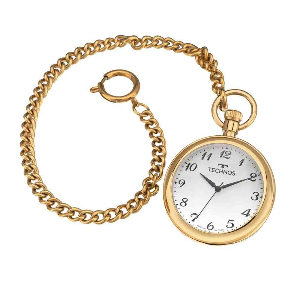 Relógio de Bolso Technos Heritage Masculino Dourado 2035NEH/1B 