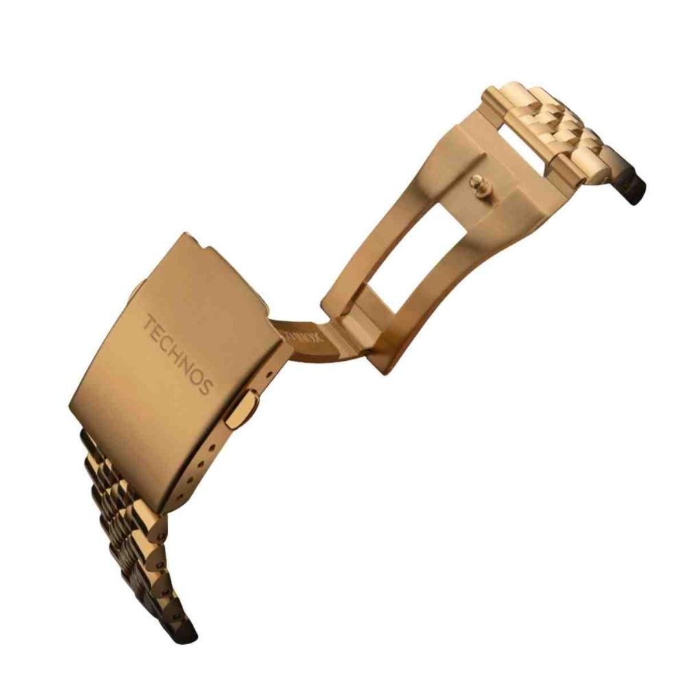 Relógio Technos Automático GMT Troca Pulseira Dourado Masculino NH34AB/T1P Dourado 5