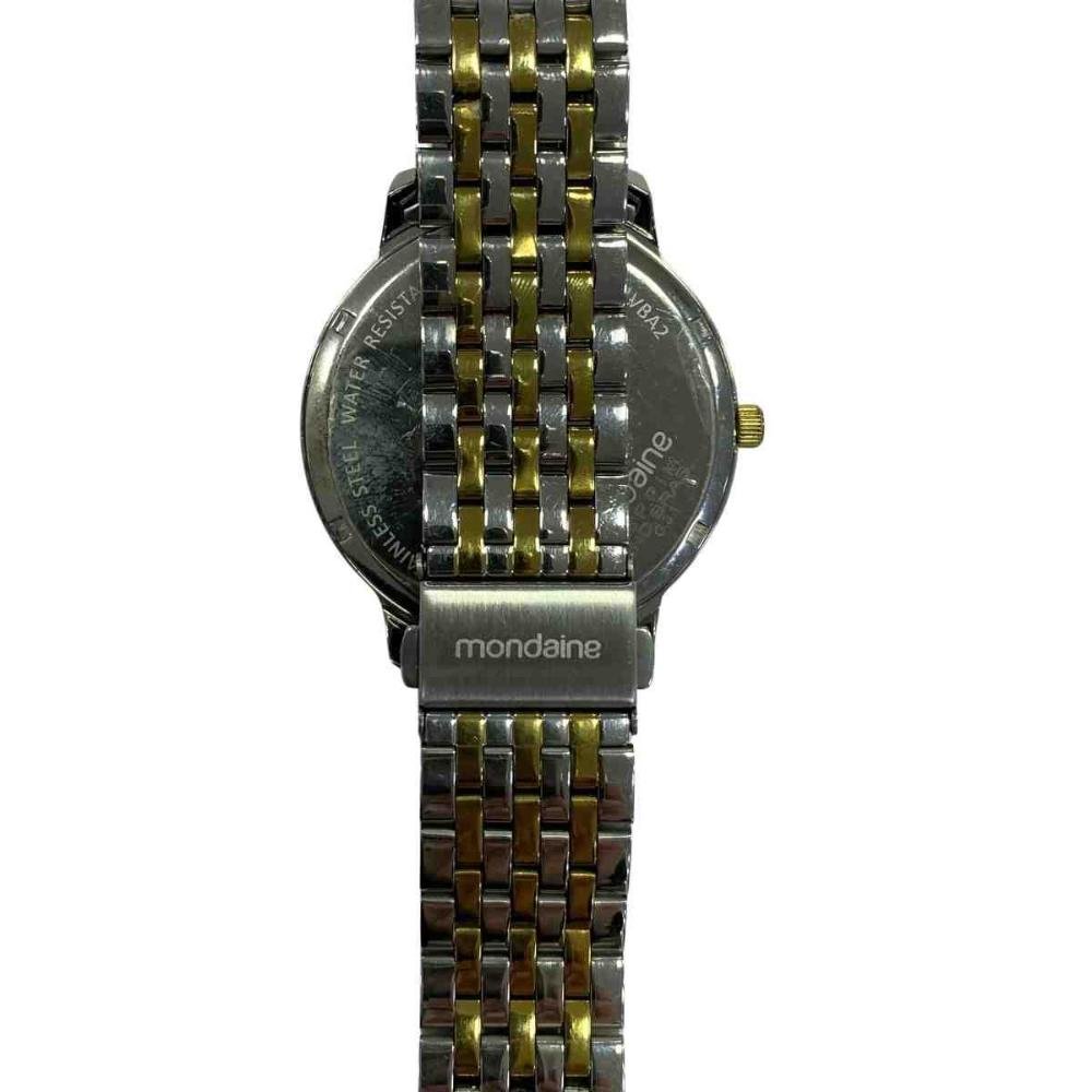 Relógio Mondaine Bicolor Masculino 99590GPMVBA2 Preto/Dourado 3