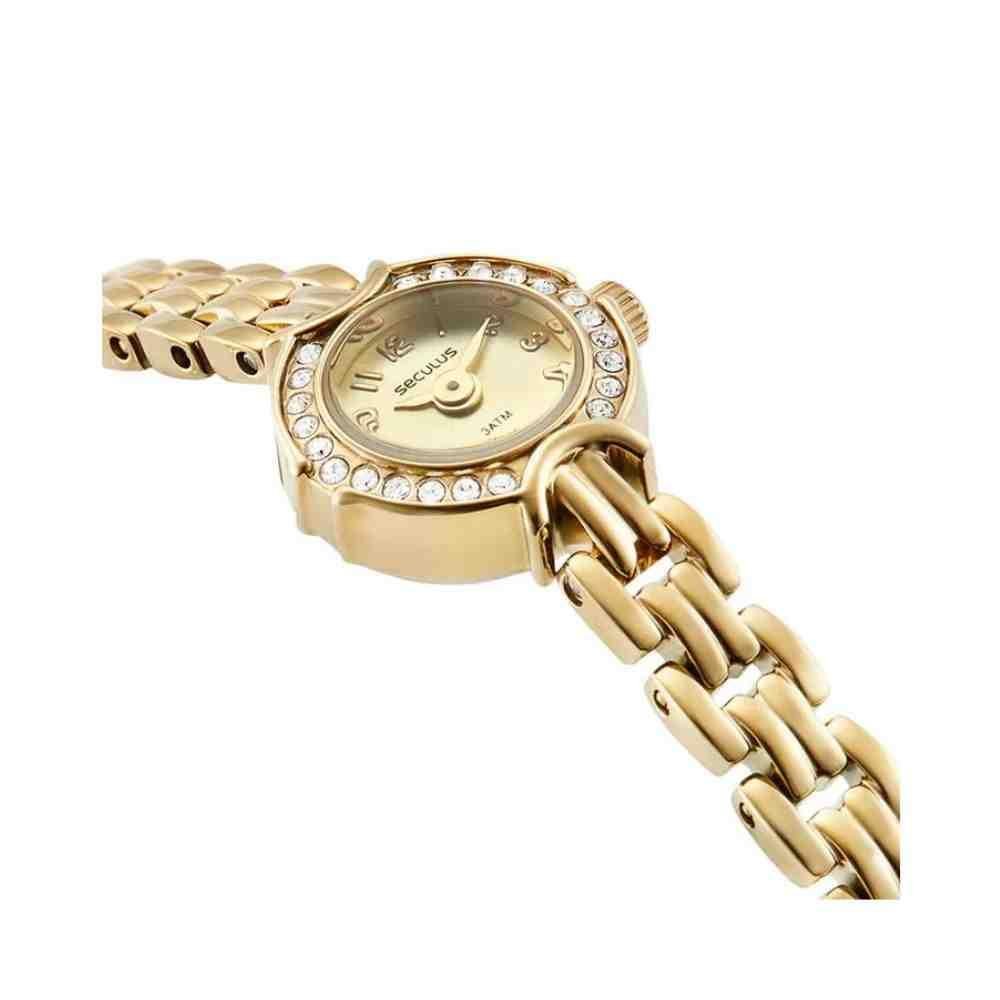 Relógio Seculus Dourado Feminino 44030LPSVDA1 Dourado 4