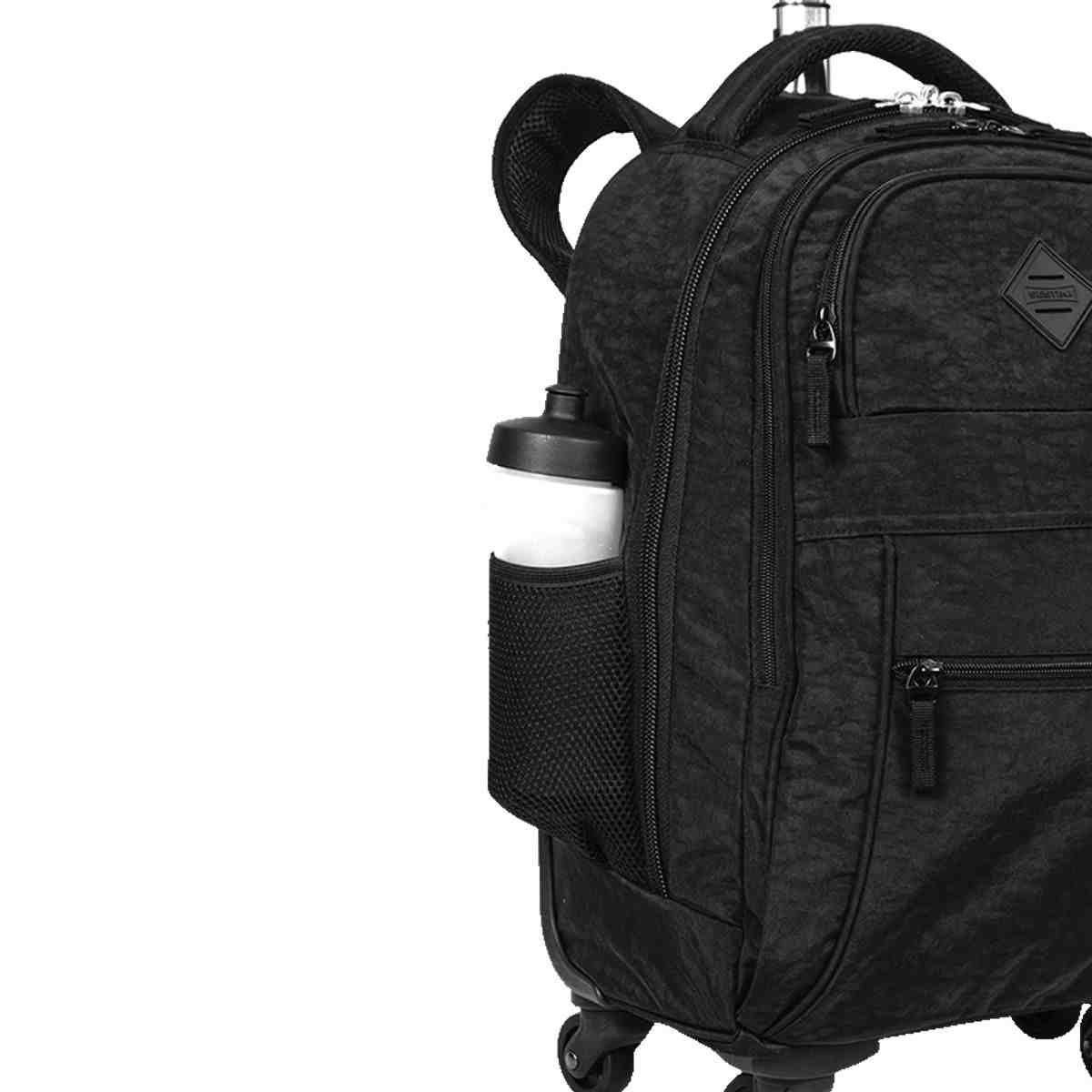 Mochila Carrinho 4 Rodas Sestini Rolling Crinkle 2 em 1 Preta 075498-01 Preto 4