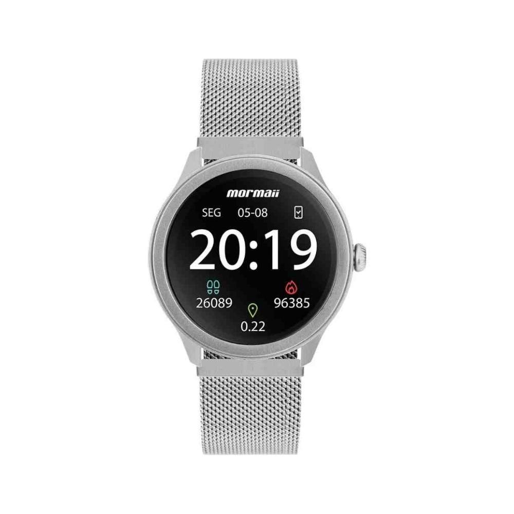 Relógio Smartwatch Mormaii Life Ultra Prata Unissex MOLIFEURAH/7K 