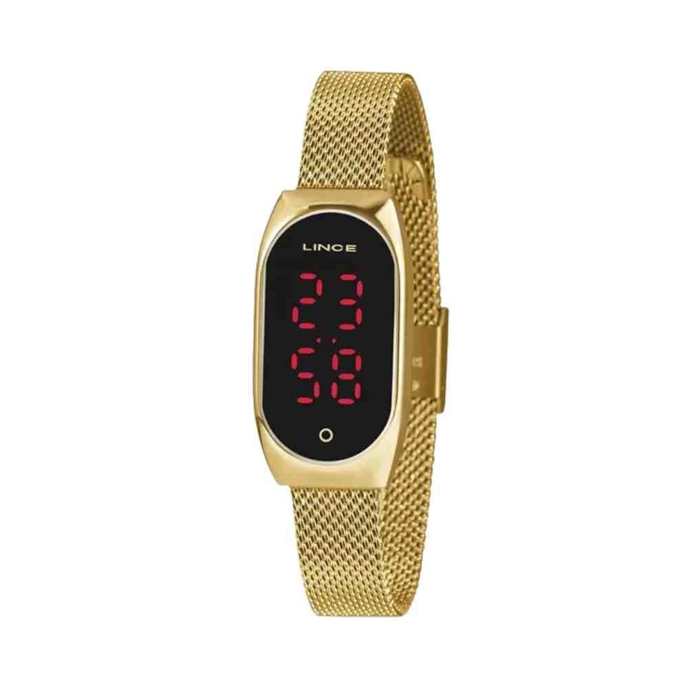 Relógio Lince Digital Dourado Feminino LDG4641L PXKX