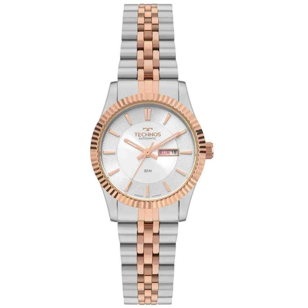 Relógio Technos Automático Day-Date Bicolor 6T51AD/1K