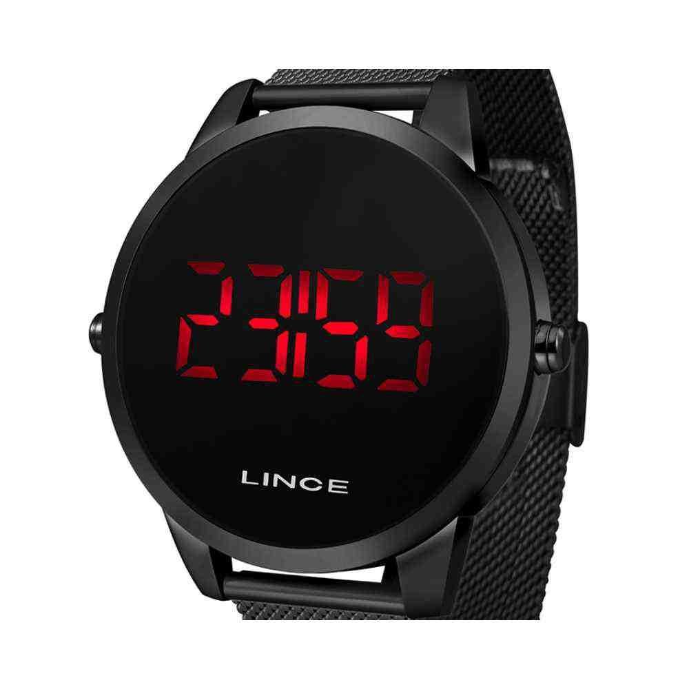 Relógio Lince LED Preto MDN4586L PXPX