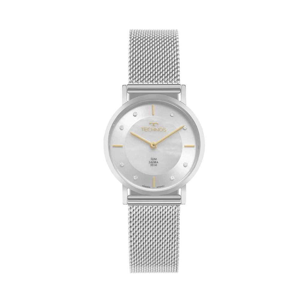 Relógio Technos Slim Prata Feminino 2025LTW/1B