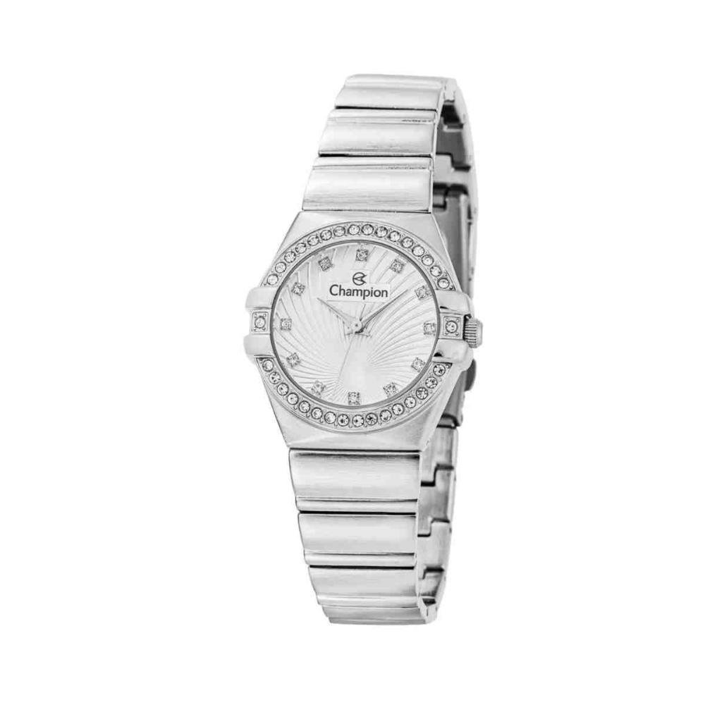 Kit Relógio + Colar e Brincos Champion Prata Feminino CF25358Y  Prata 2