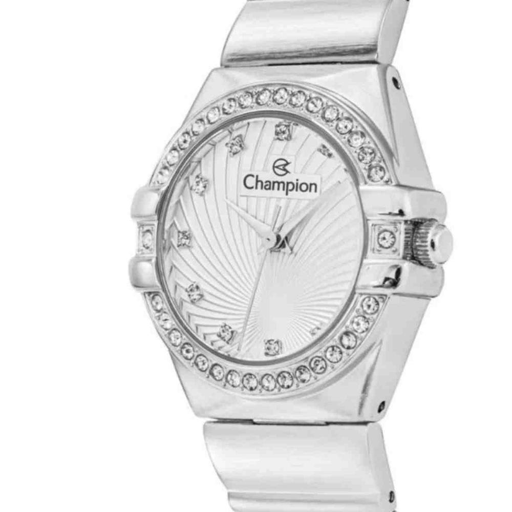 Kit Relógio + Colar e Brincos Champion Prata Feminino CF25358Y  Prata 3