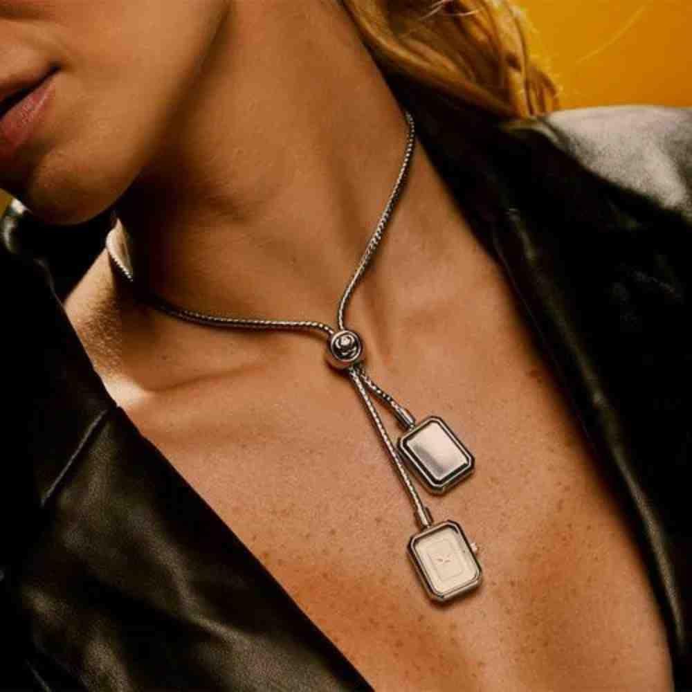 Colar Relógio Euro Unique Prata Feminino EU2035YWS/4KI  Prata 2