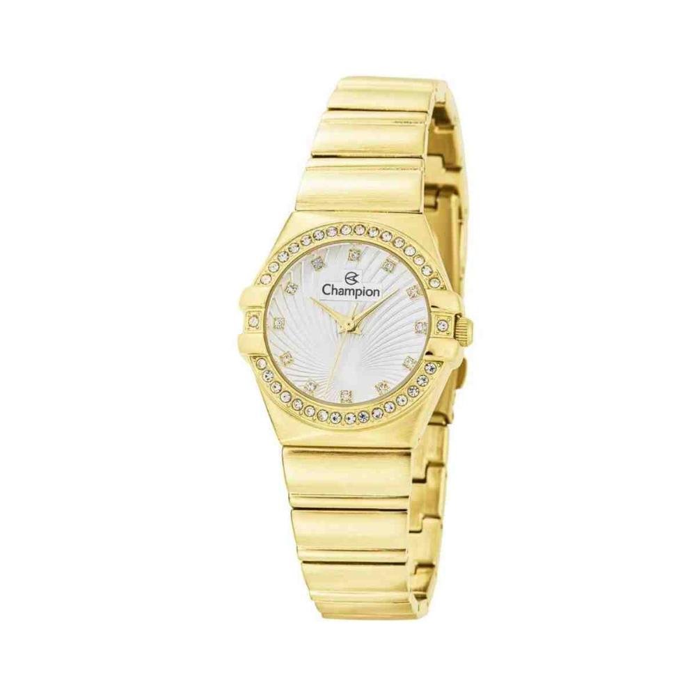 Kit Relógio + Colar e Brincos Champion Dourado Femiinino CF25358W  Dourado 2