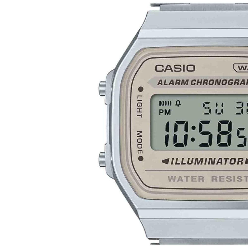 Relógio Casio Vintage Prata/Rosa Unissex A168WA-8AYDF-SC Prata 5