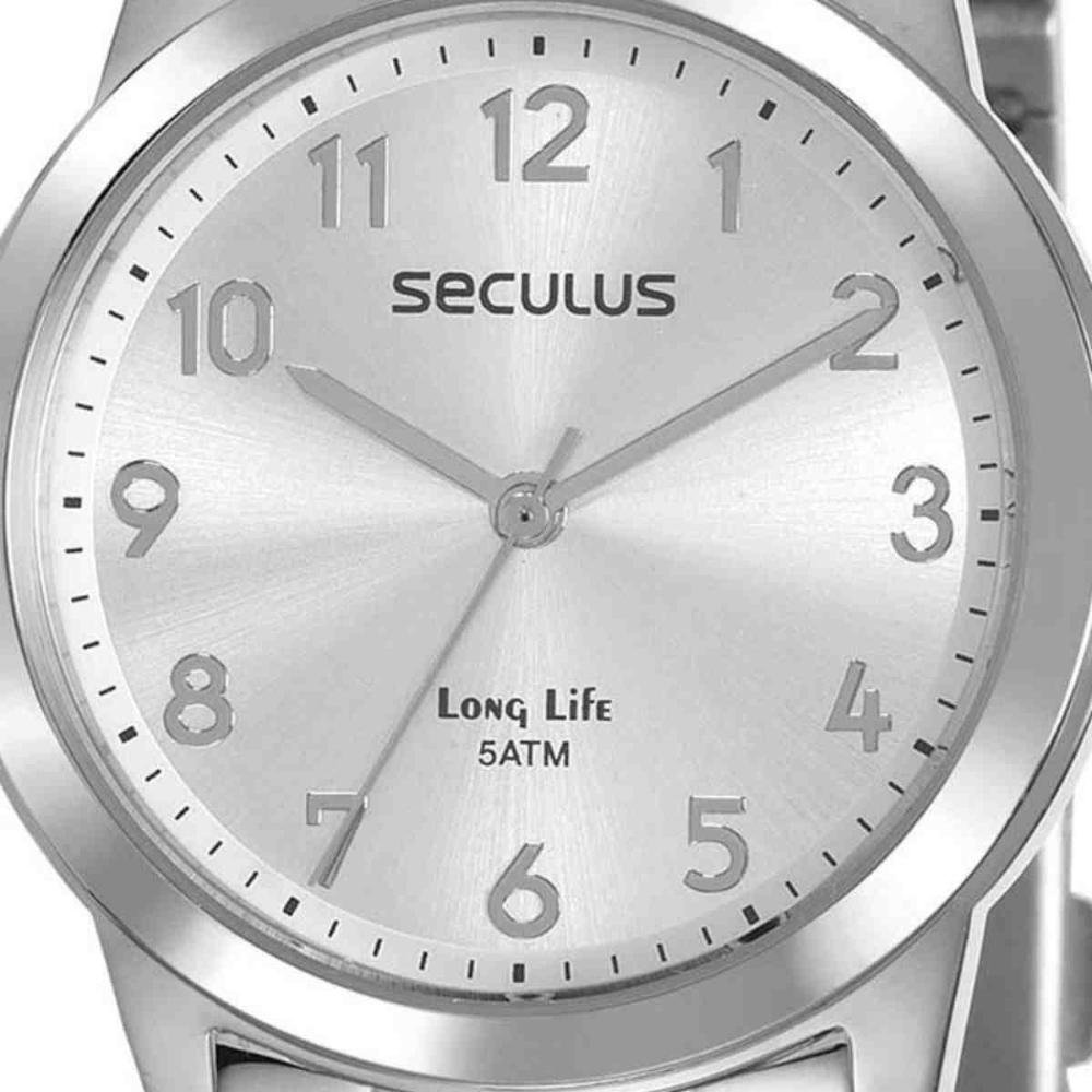Relógio Seculus Long Life Prata 77009L0SVNA3 Prata 3