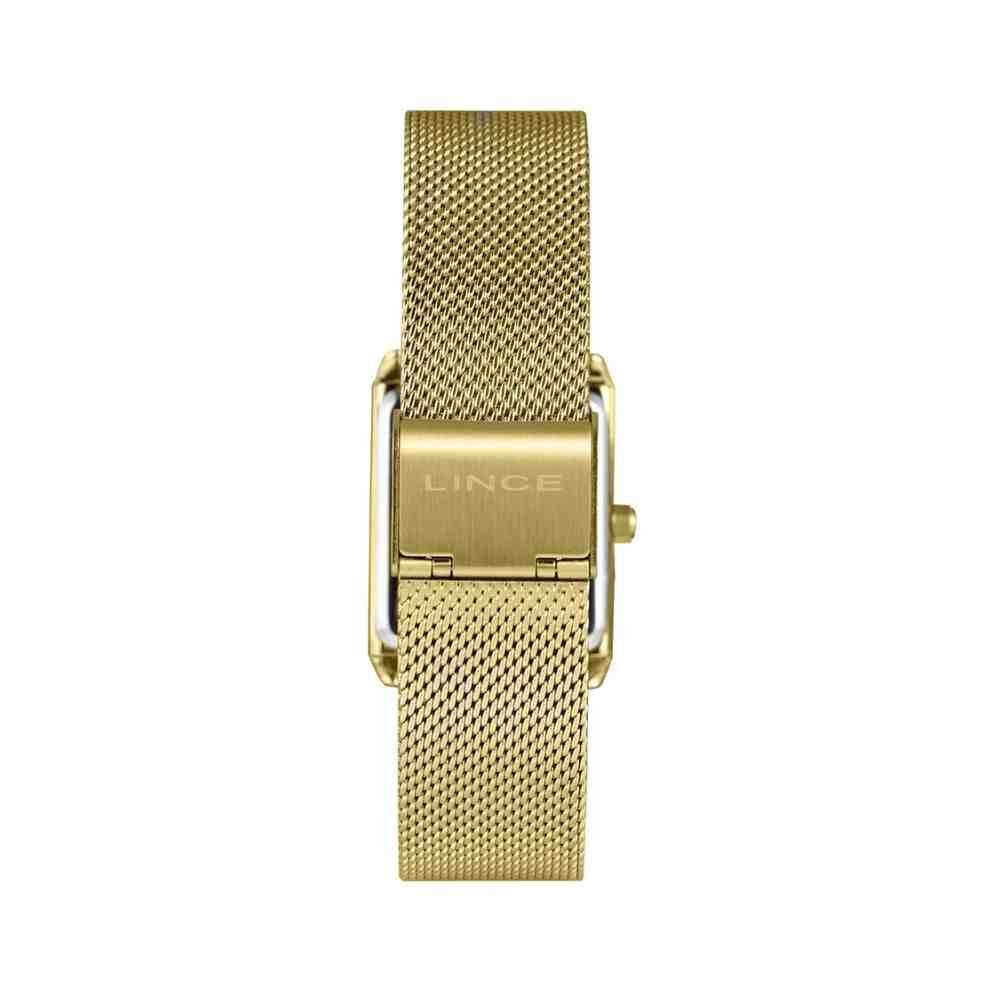 RELÓGIO LINCE QUADRADO FEMININO DOURADO  LQG4766L25 P1KX Dourado 3