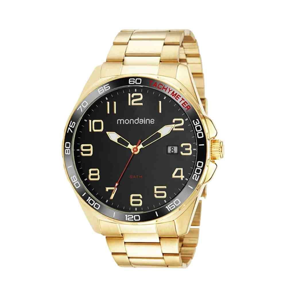 Relógio Dourado Masculino Mondaine 32437GPMVDE1 