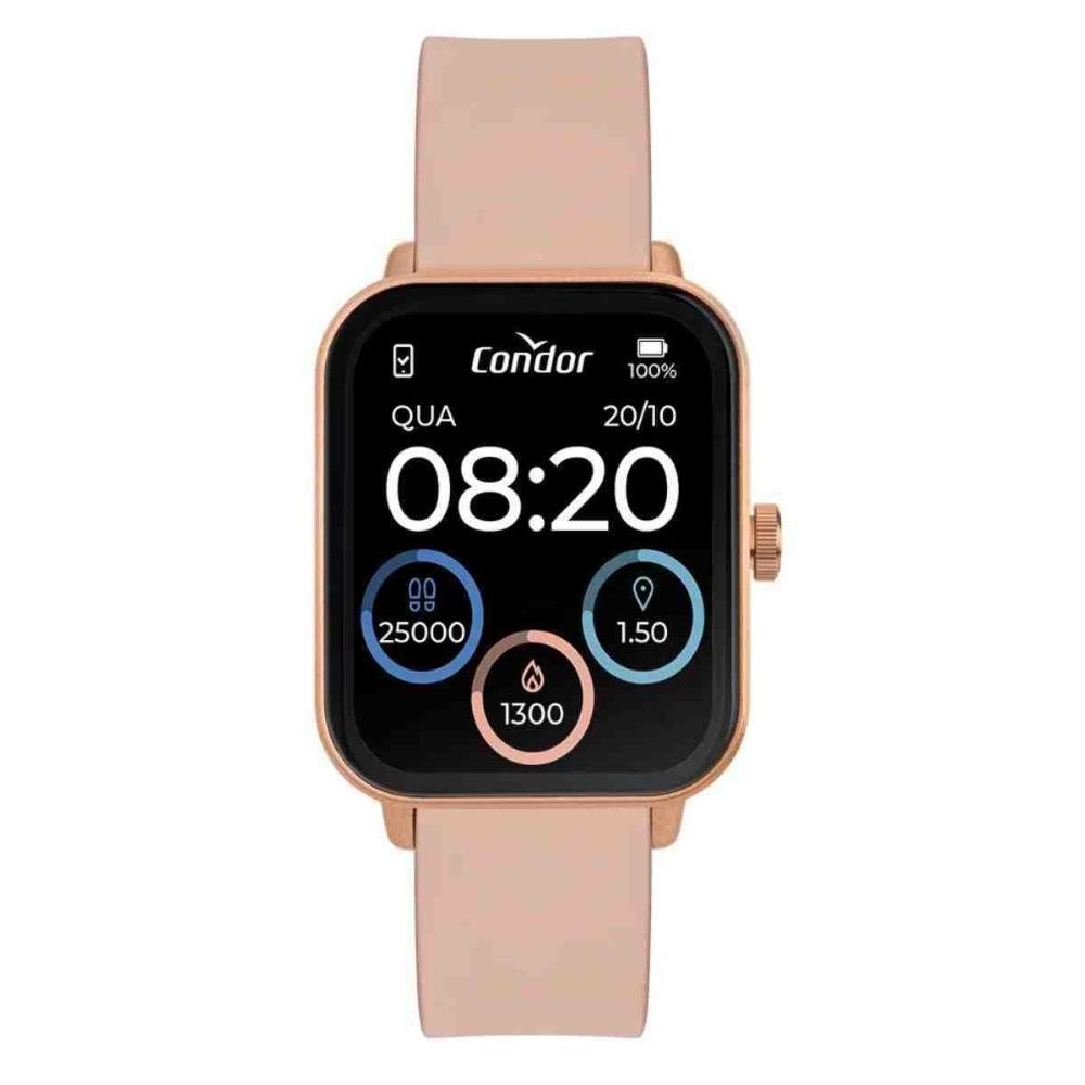 Kit Relógio Smartwatch + Pulseiras Extras Condor Rosa Unissex COSMART1AL/8J Rosa 2