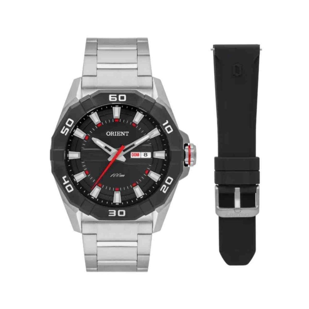 Relógio Orient Neo Sports Troca Pulseira Prata Masculino MBSS1481 P1SX 