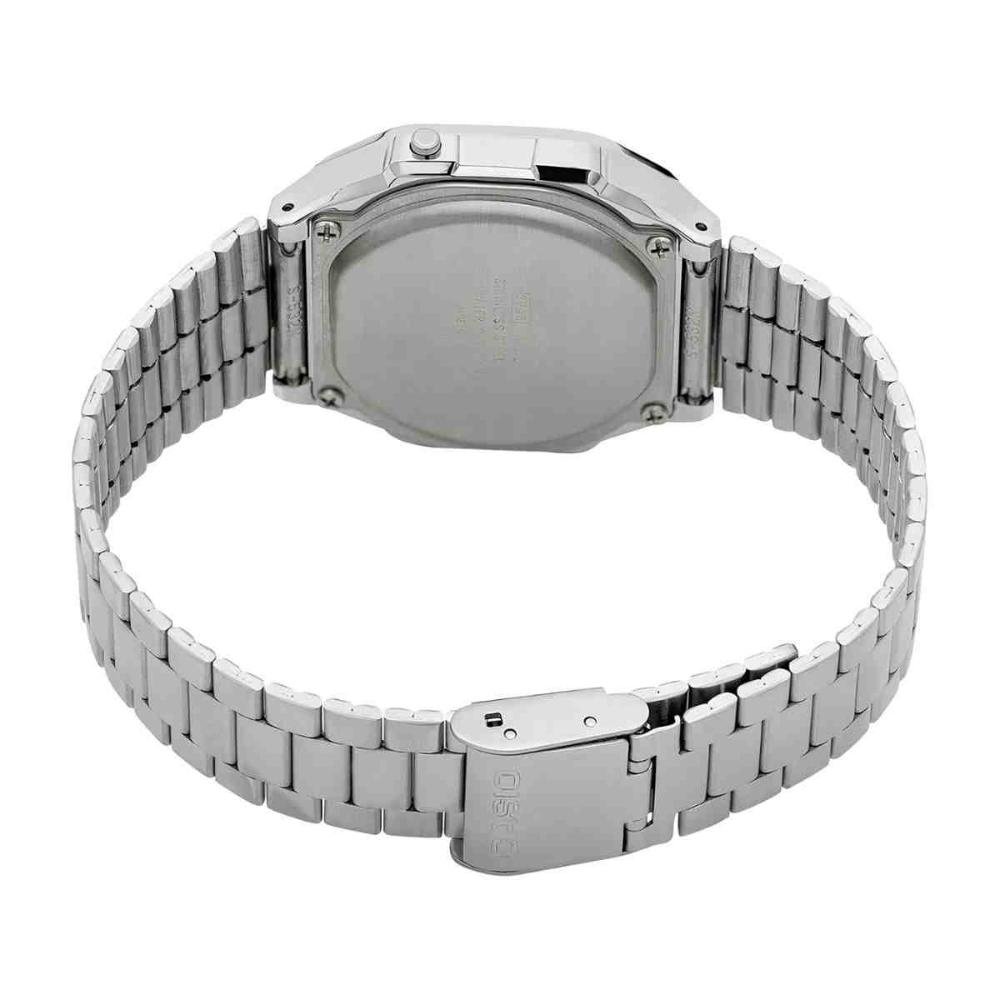 Relógio Casio Vintage Prateado/Bordô Unissex A168WA-5AYDF-SC Prata 4