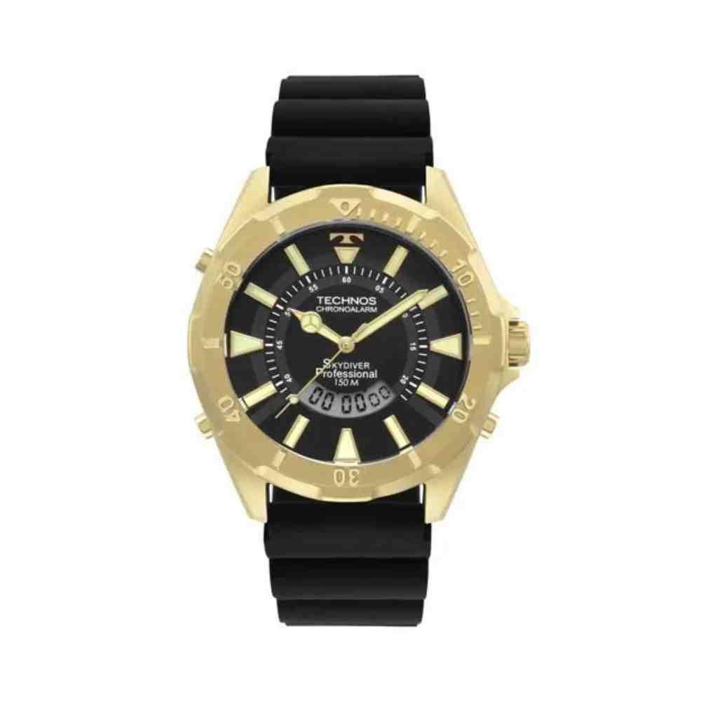 Relógio Dourado Masculino Technos Skydiver WT2050AD/2P 
