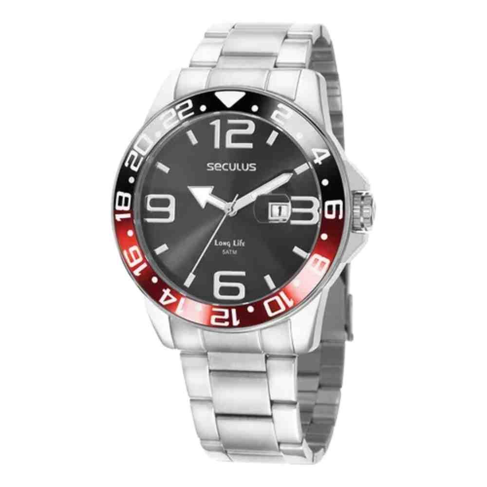 Relógio Seculus Prata Masculino 44012G0SVNA1