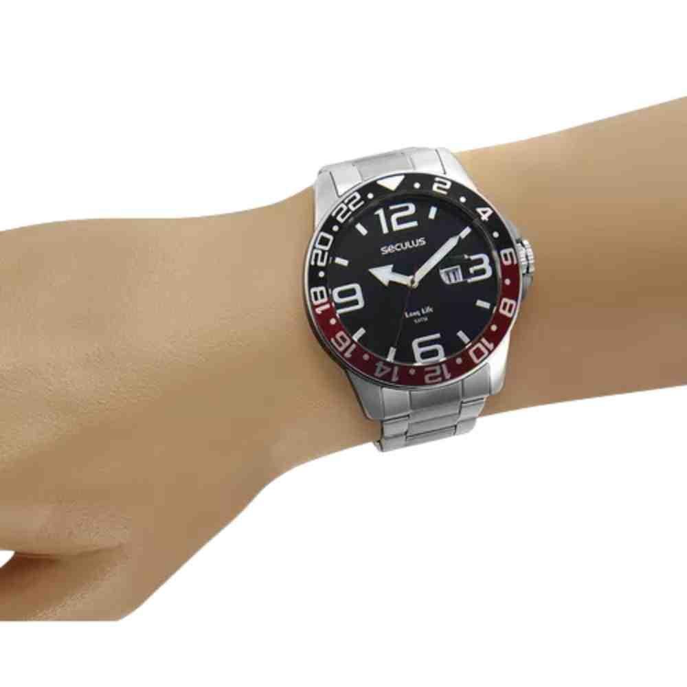 Relógio Seculus Prata Masculino 44012G0SVNA1 Prata 3