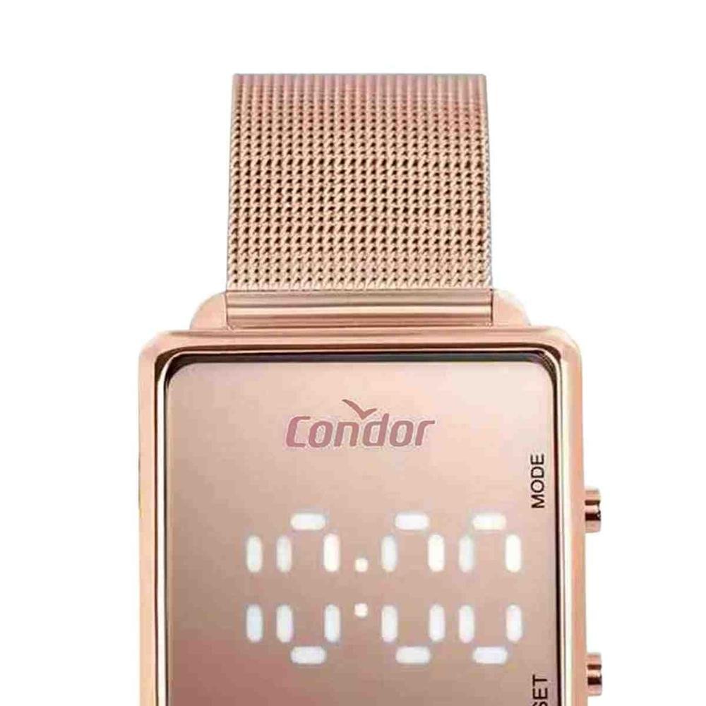 Relógio Condor Digital LED Rosé COMD27AAC/4J Rosa 2