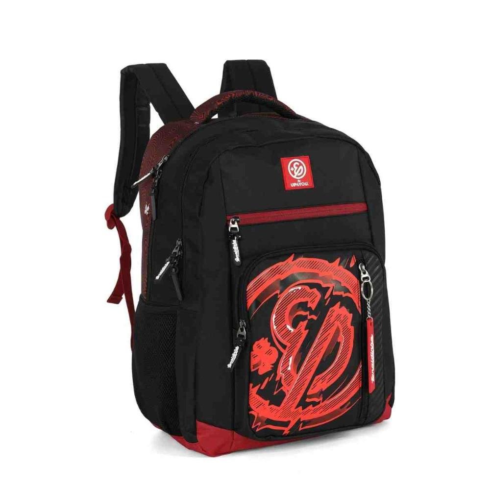 Mochila Escolar Juvenil UP4YOU Enaldinho Vermelha MS49455UP0400UN Preto 2