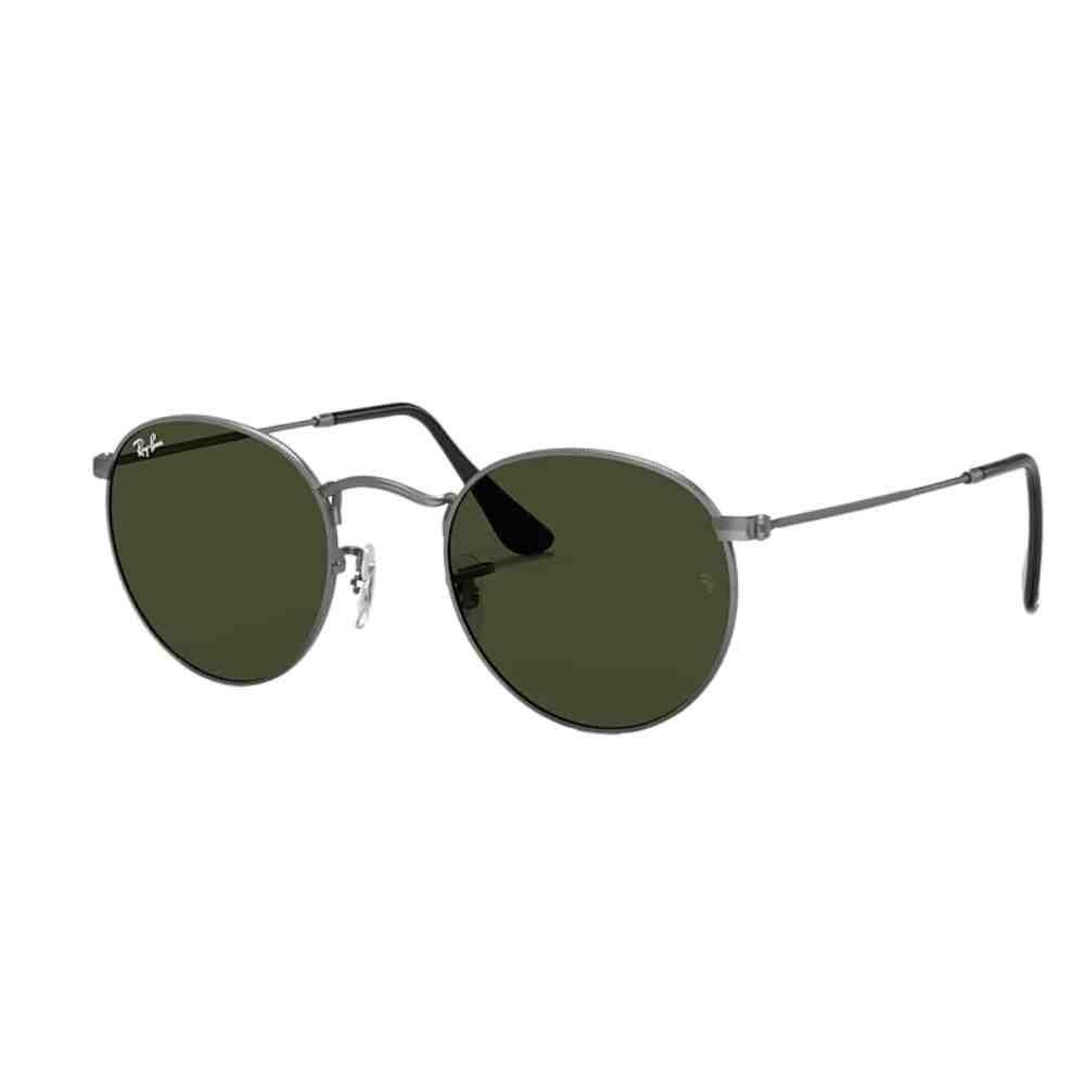 Óculos de Sol Ray-Ban Round Metal Chumbo 0RB3447L029 53 Cinza 2