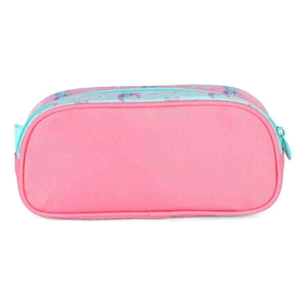 Estojo Escolar Luxcel Stitch Rosa EI42384SC0300UN Rosa/Azul 4
