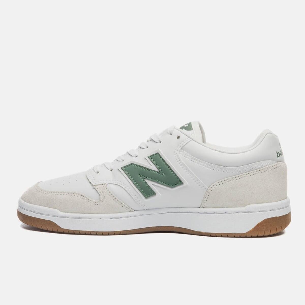 Tênis New Balance 480 Low Masculino Branco/Verde 2