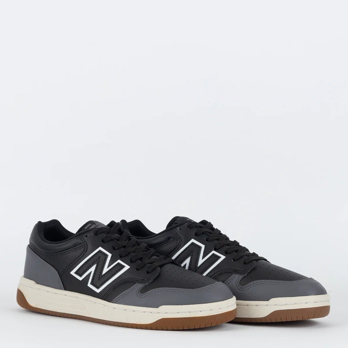 Tênis New Balance 480 Low Unissex Preto/Grafite 2