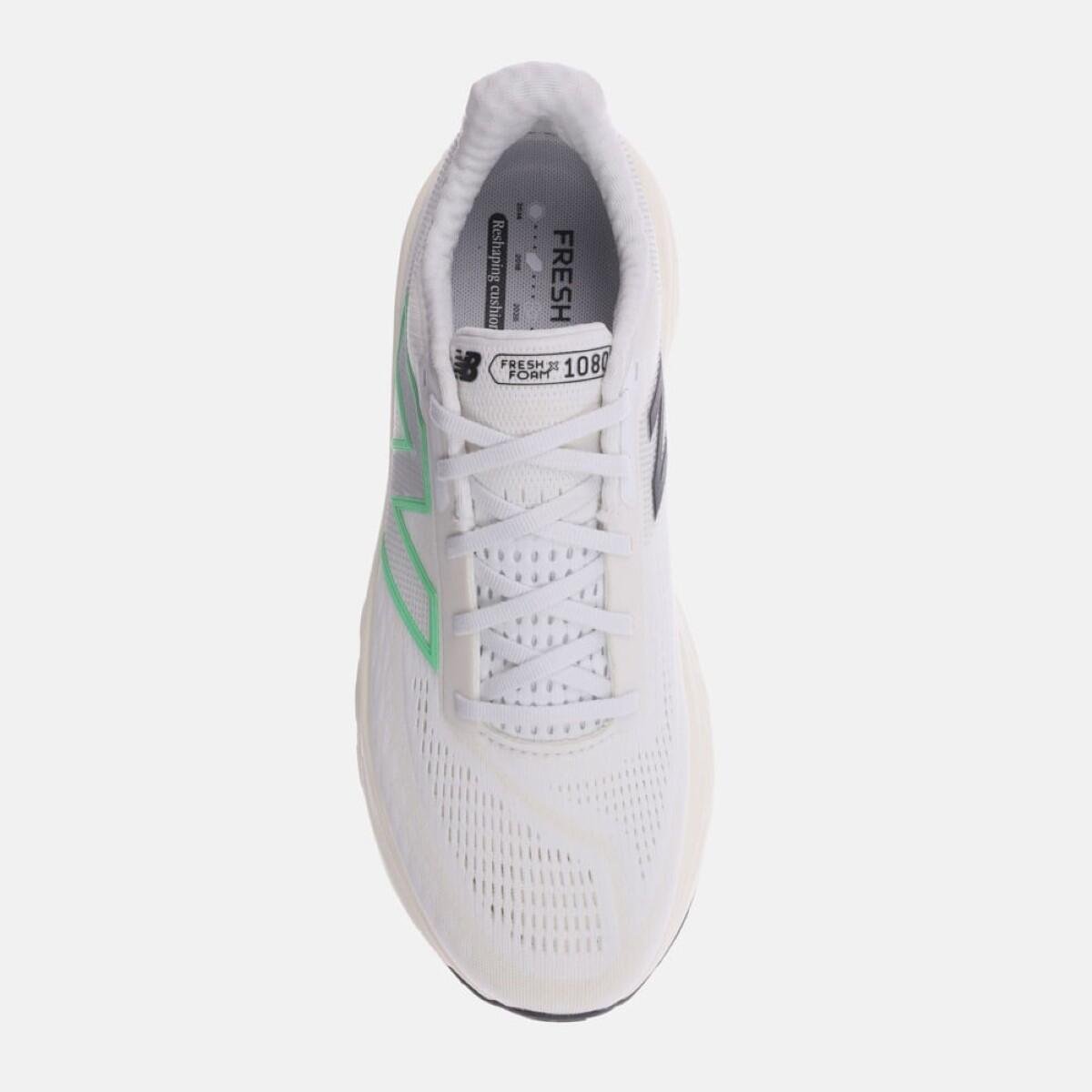 Tênis New Balance Fresh Foam 1080 v14 Masculino Branco/Verde 2