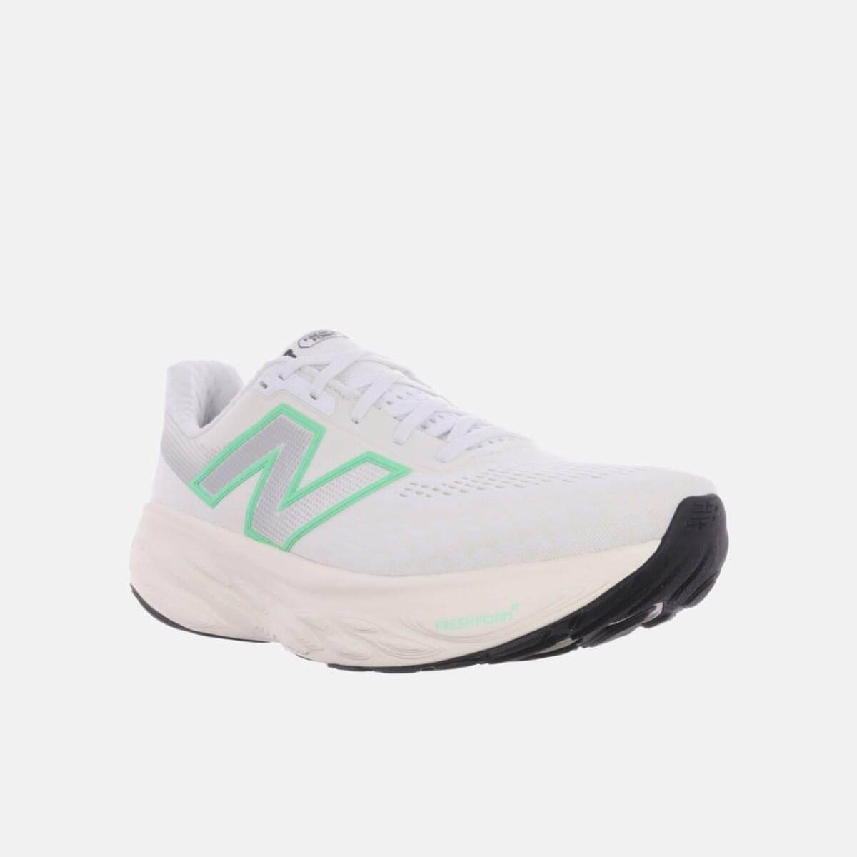 Tênis New Balance Fresh Foam 1080 v14 Masculino Branco/Verde 3