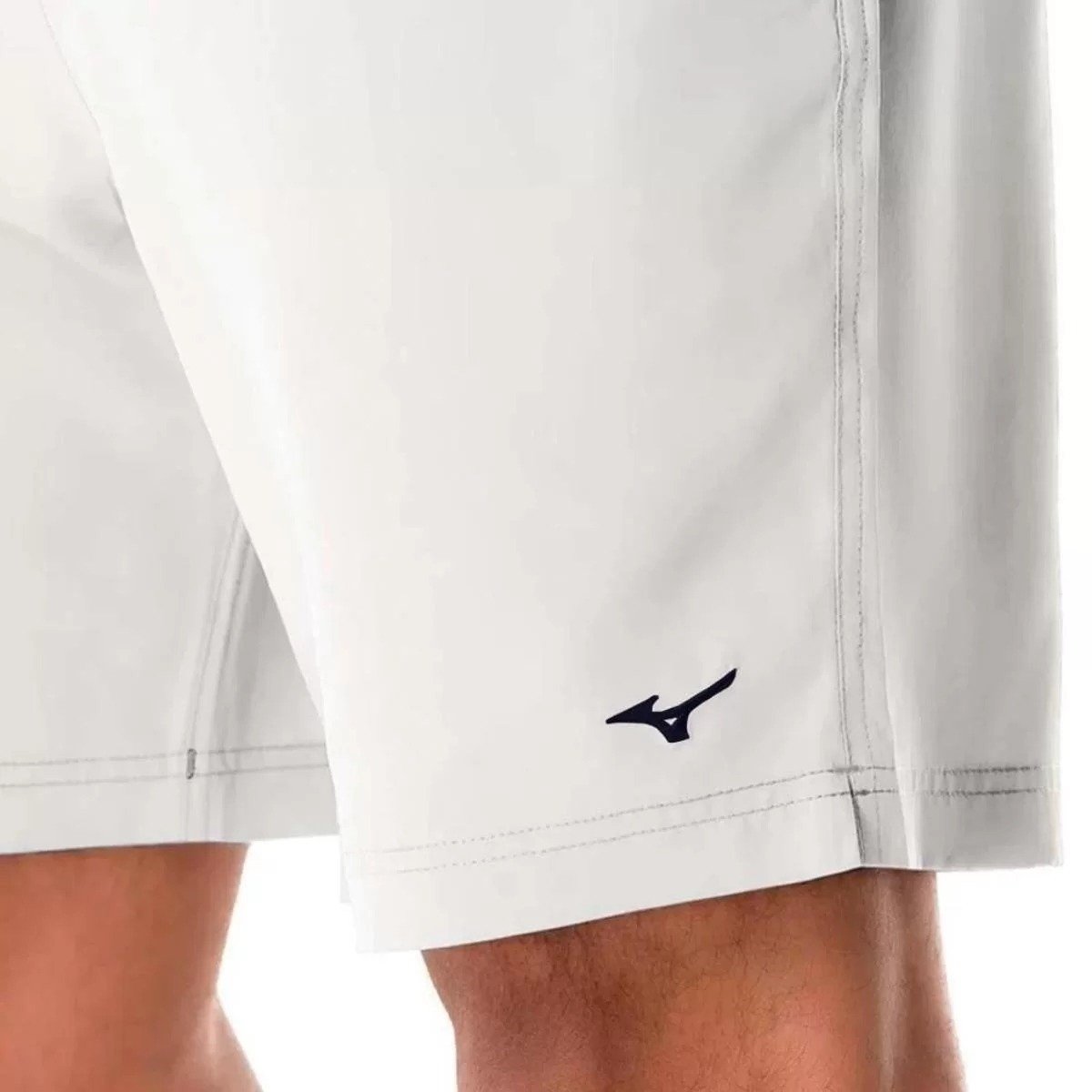 Bermuda Mizuno Tennis Master Esportiva Masculina Branco/Marinho 3