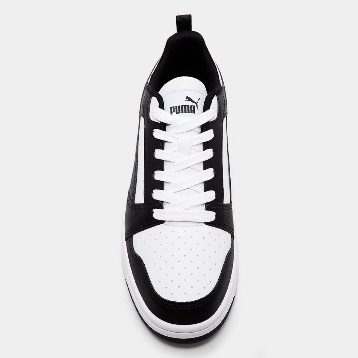Tênis Puma Rebound V6 Low Masculino Branco/Preto 4