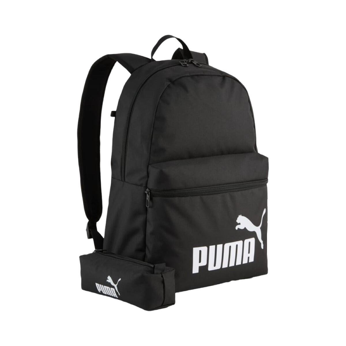 Mochila Puma Phase Backpack Set Unissex Preto/Branco 1