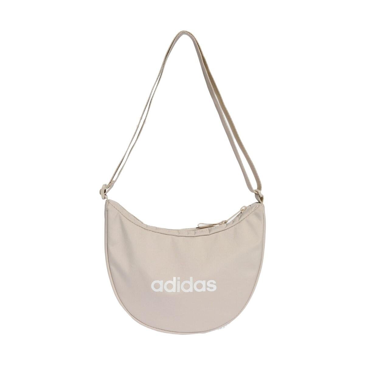 Bolsa Adidas Linear Festival Meia Lua Feminina Bege Claro 1