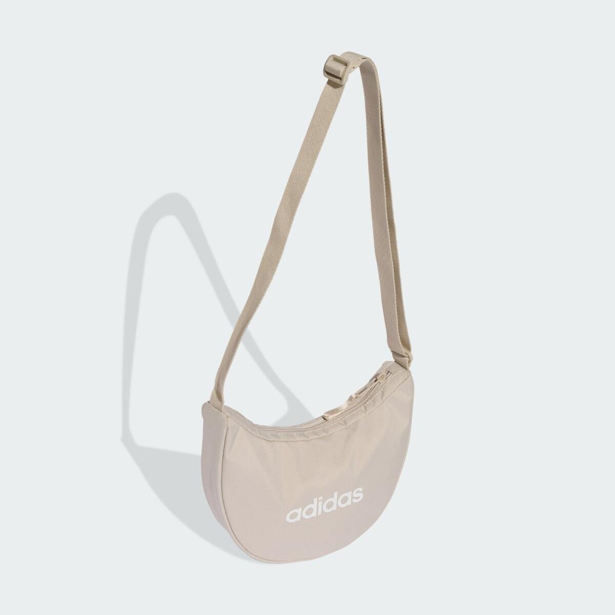 Bolsa Adidas Linear Festival Meia Lua Feminina Bege Claro 2