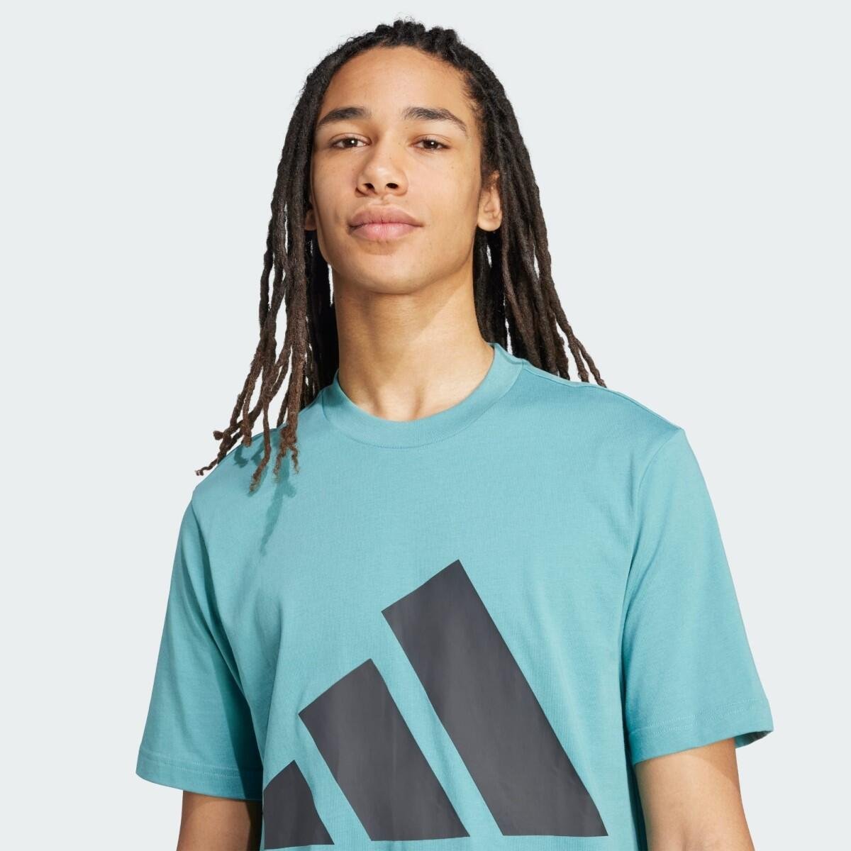 Camiseta Adidas Essentials Big Logo Masculina Verde Claro 5