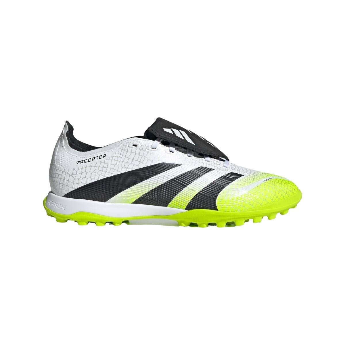 Chuteira Society Adidas Predator League Fold-Over TF Branco/Verde