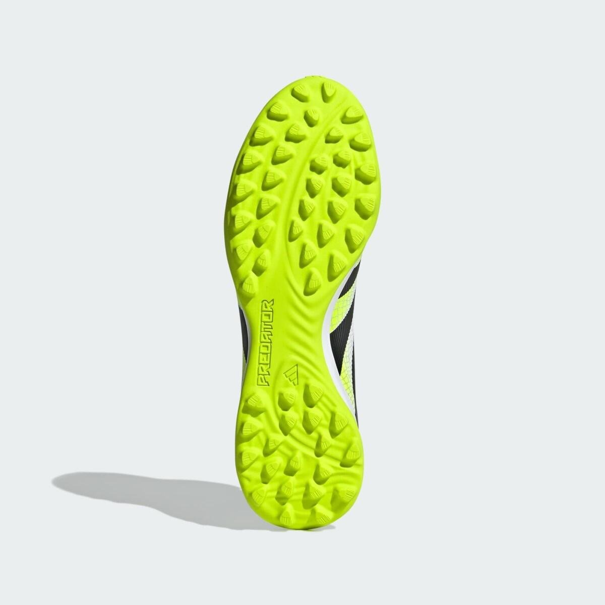 Chuteira Society Adidas Predator League Fold-Over TF Branco/Verde Limão 6