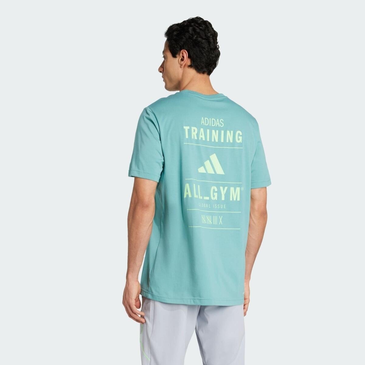Camiseta Adidas All Gym Estampada Climacool Masculina Verde 3