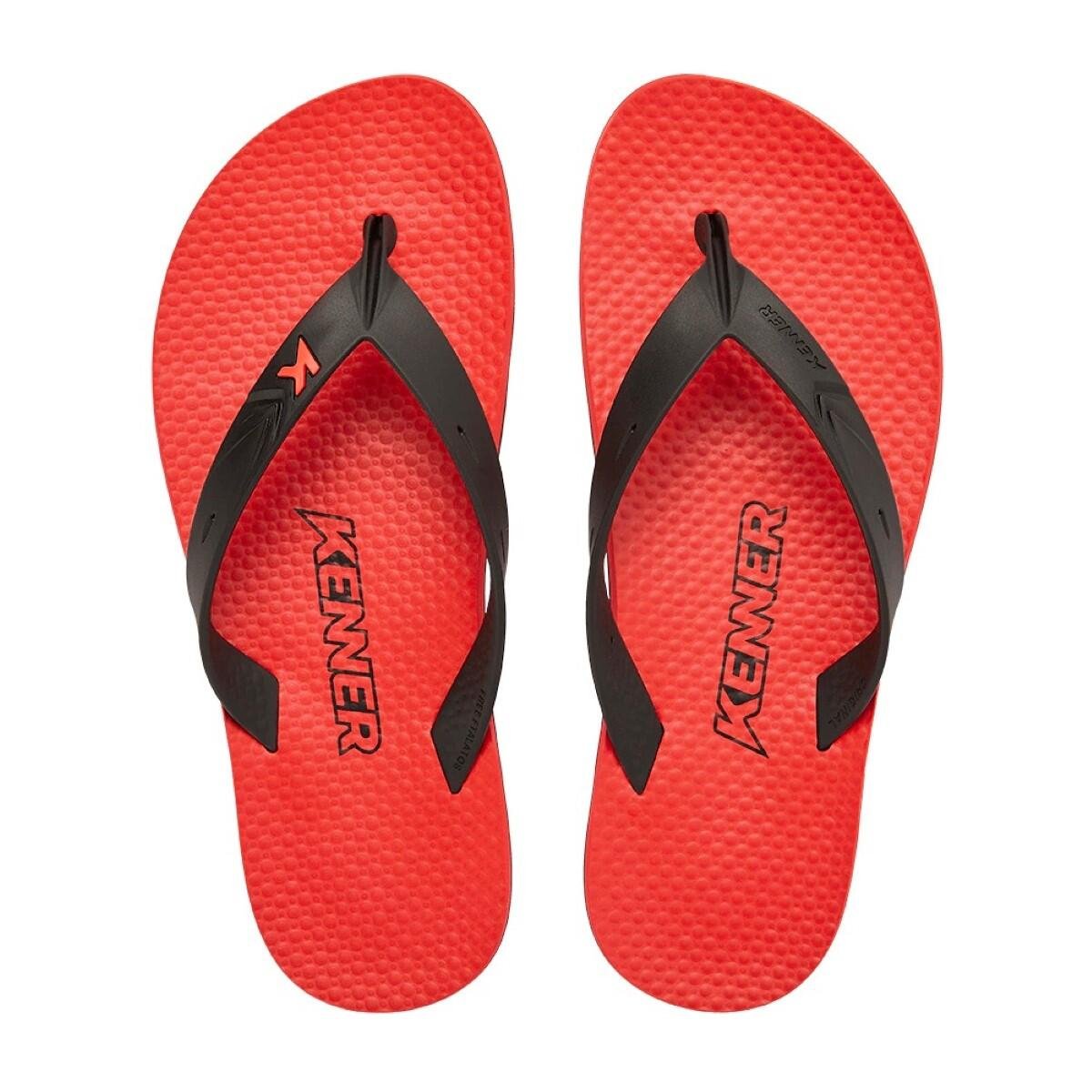Chinelo Sandália Kenner New Summer Unissex Preto/Vermelho 2