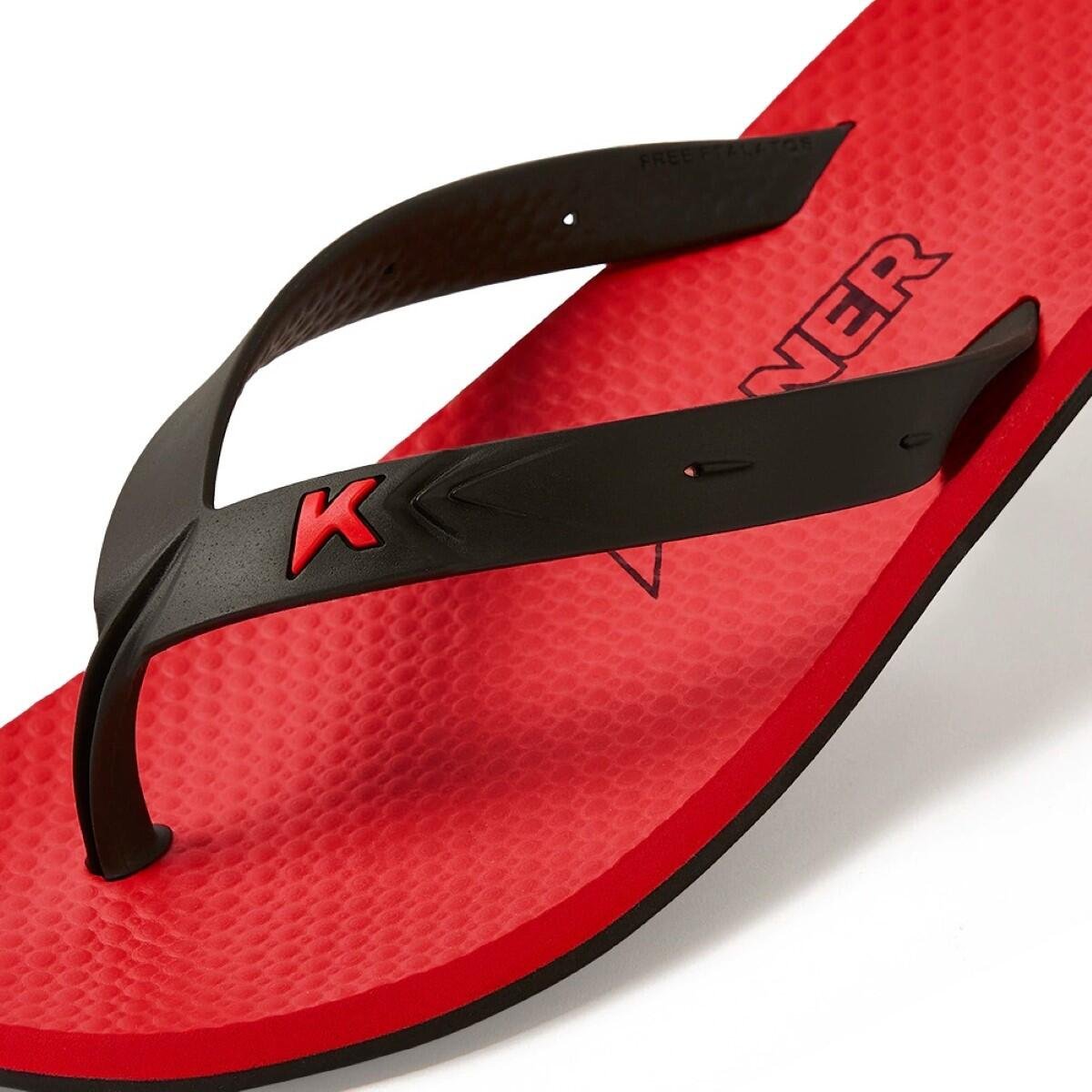 Chinelo Sandália Kenner New Summer Unissex Preto/Vermelho 3