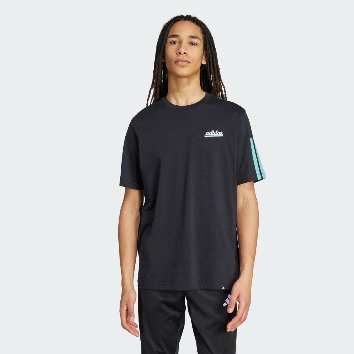 Camiseta Adidas Gráfica Script Tee Masculina Preto 2