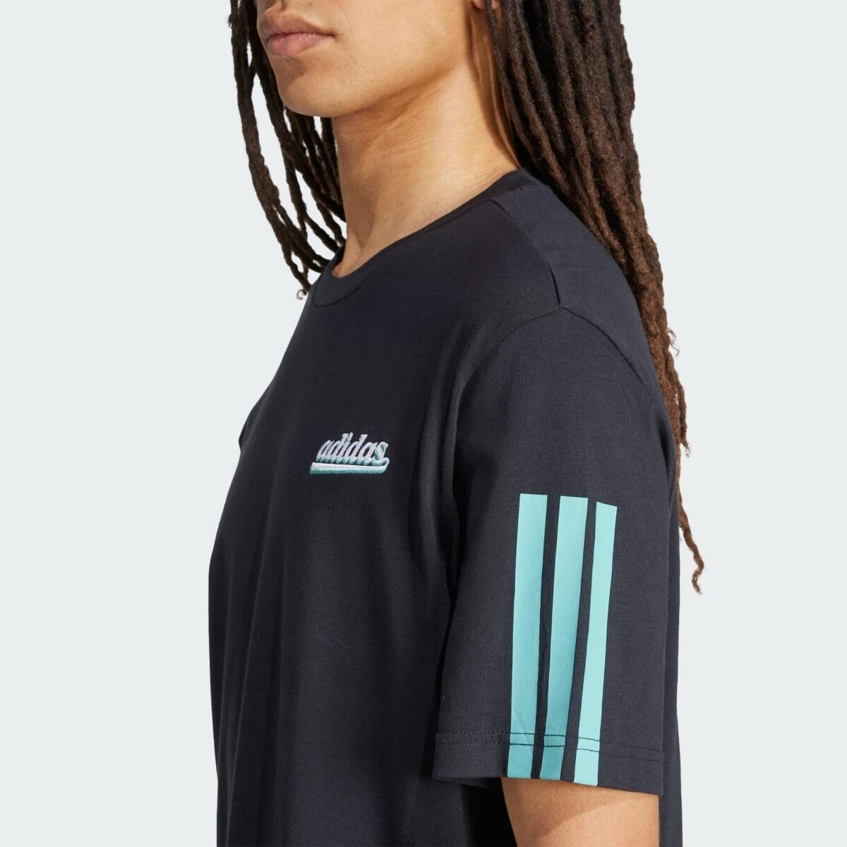 Camiseta Adidas Gráfica Script Tee Masculina Preto 5