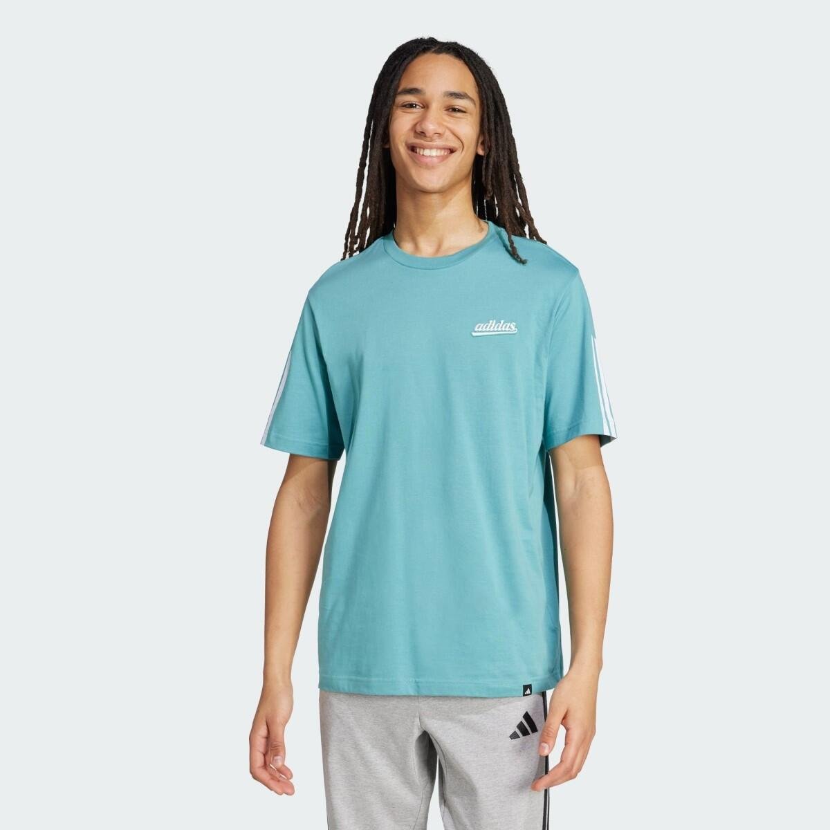Camiseta Adidas Gráfica Script Tee Masculina Verde 2