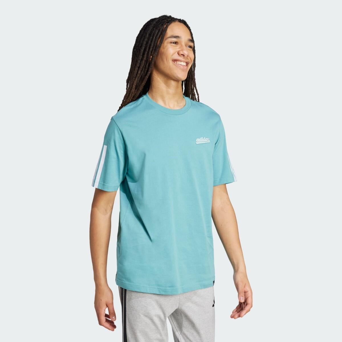 Camiseta Adidas Gráfica Script Tee Masculina Verde 4