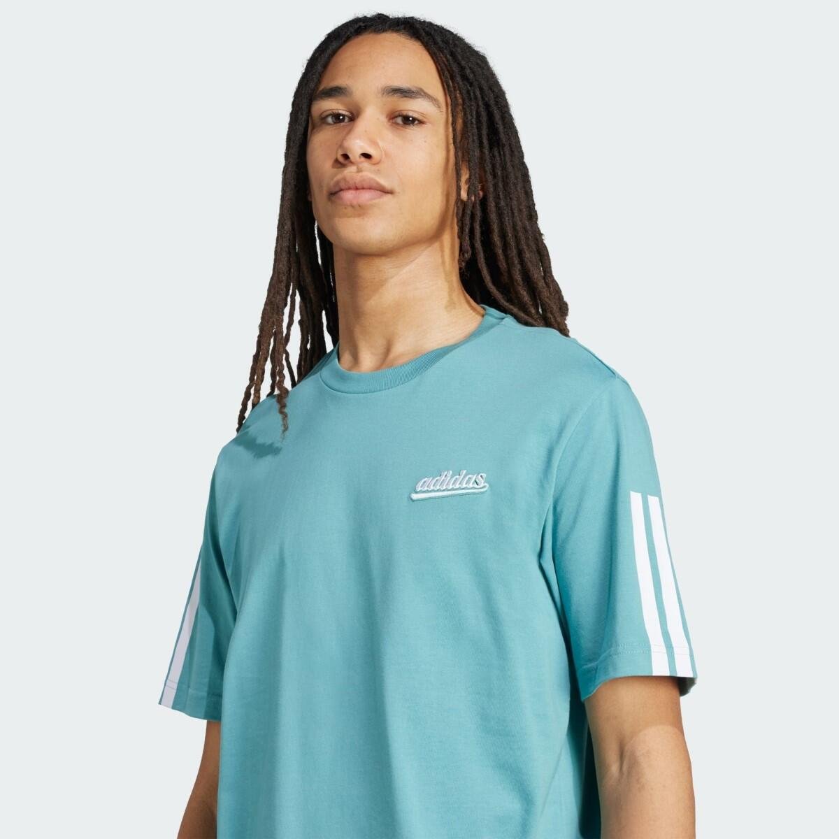 Camiseta Adidas Gráfica Script Tee Masculina Verde 5